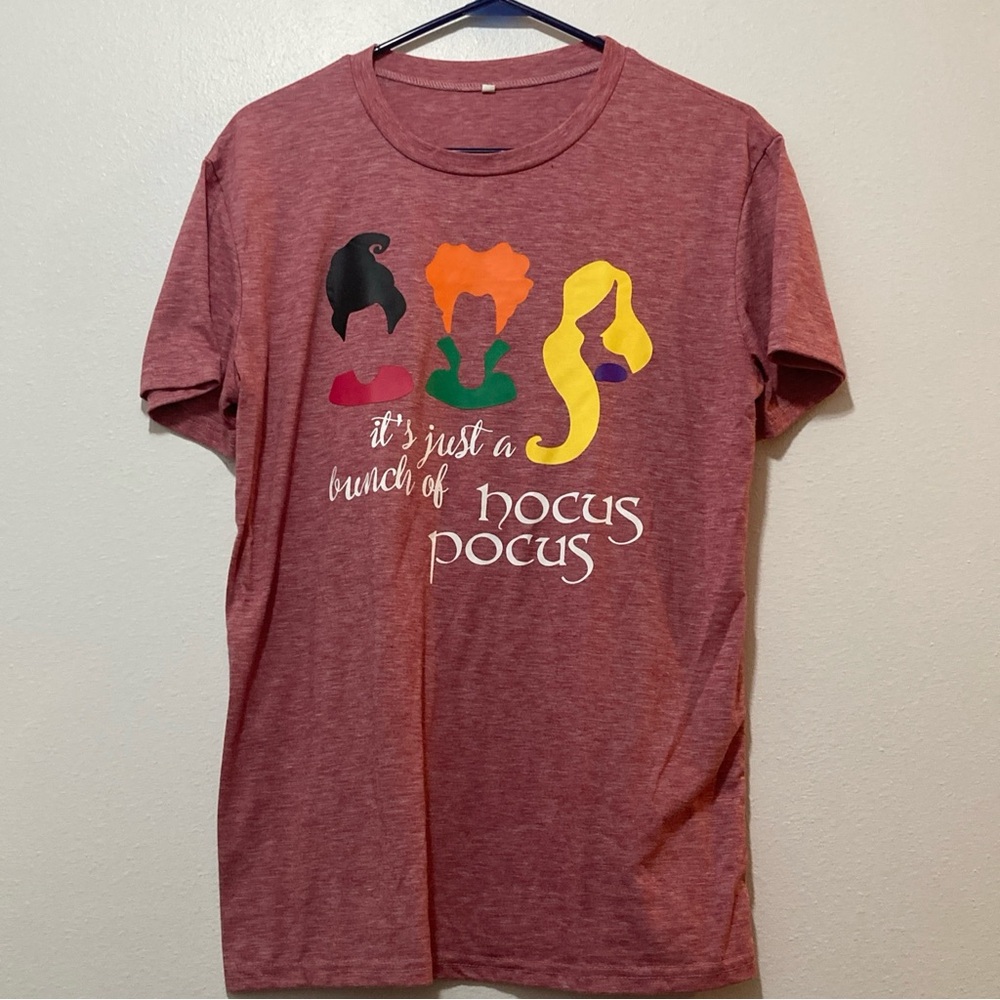 Halloween Theme Women’s Size L Tee Shirt Hocus Pocus Witches